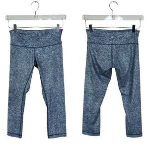 Lululemon |  High Times Pants Rio Mist Grey Mid Rise Capri Workout Leggings 6